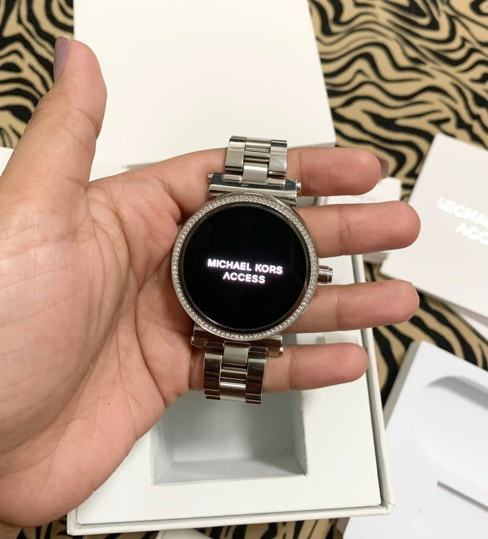 Michael kors access mkt5020 sofie bracelet smart watch in silver discount