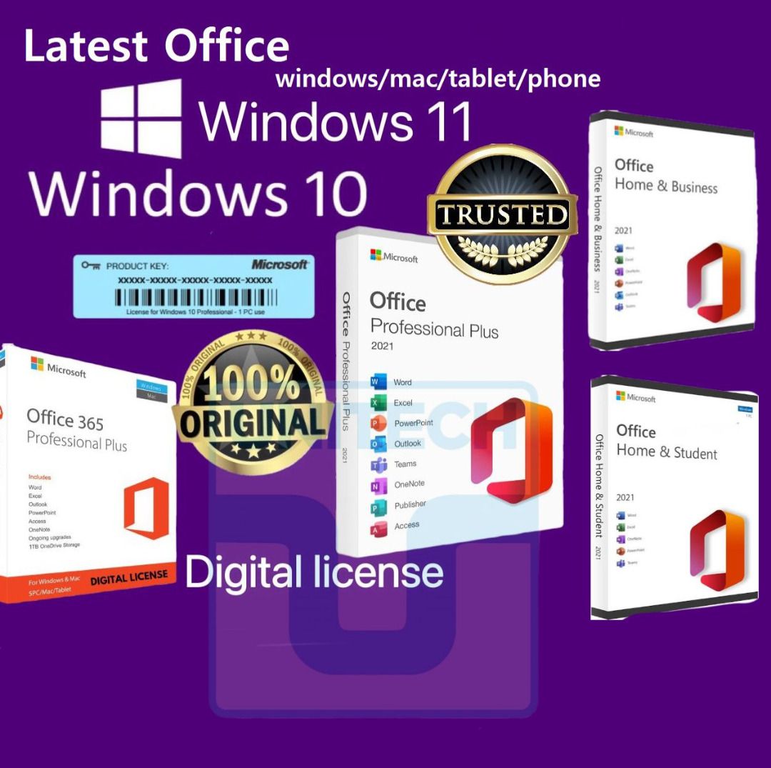 Microsoft office for windows office for mac office for tablet/ipad office  for phone windows key windows 11 windows 10 lifetime authentic office 2021  office 365, Computers & Tech, Parts & Accessories, Software on Carousell