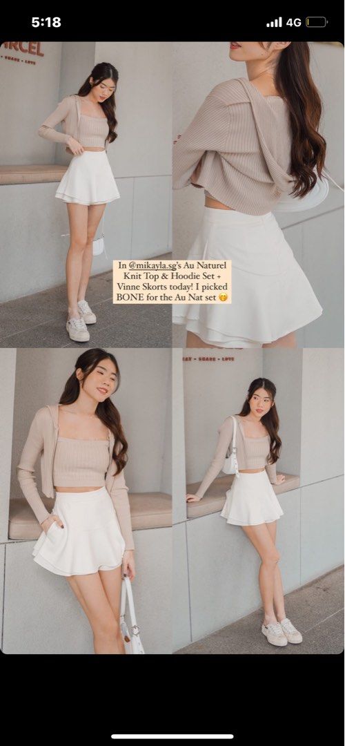 MIKAYLA AU NAT SET IN BONE, Women's Fashion, Dresses & Sets, Sets or