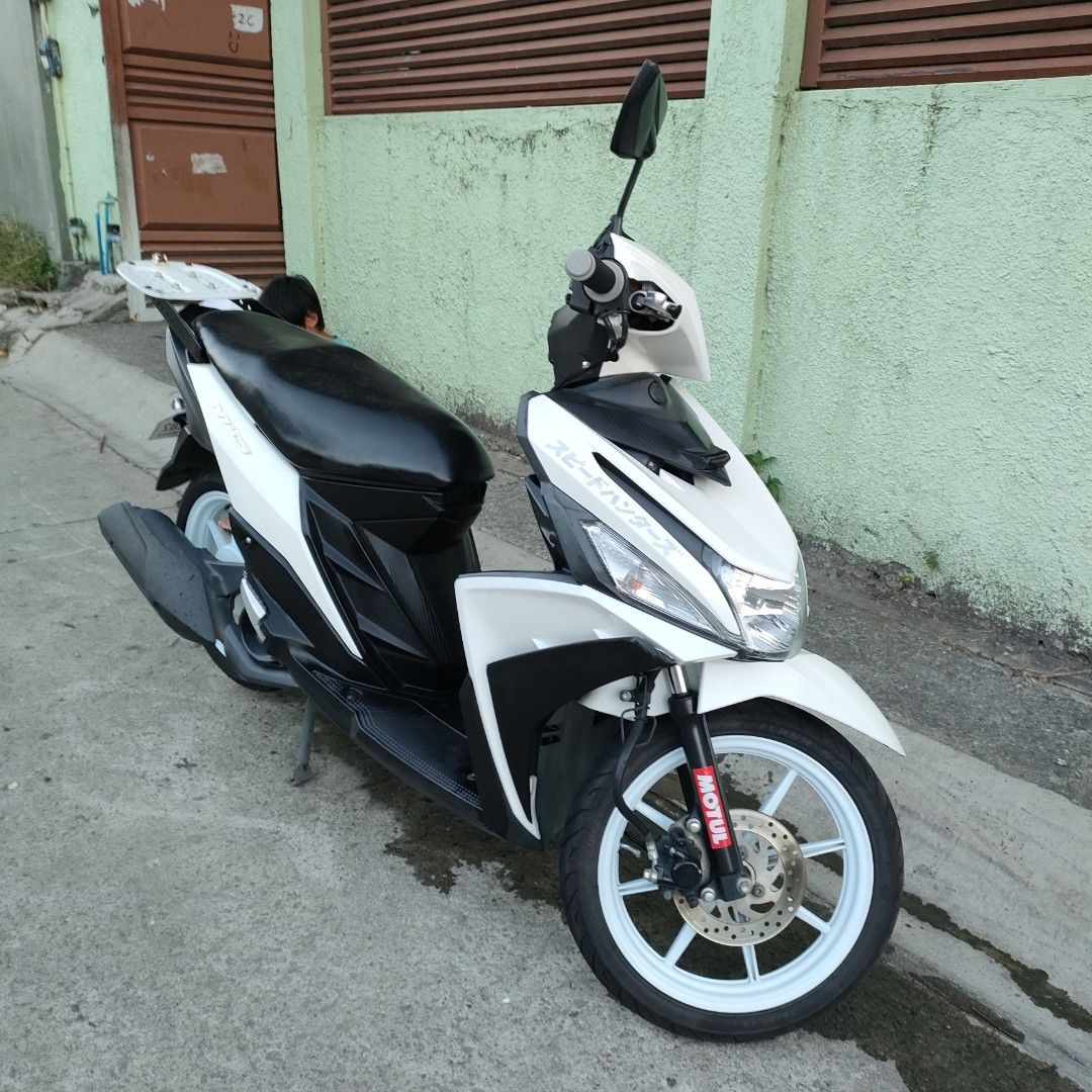 Mio i 125s 2019 (Category: Motorbikes for Sale) located in Caloocan City. Submitted by numyard (Listing ID 1230211474, Image 1). Description: 2019 model With start & stop system 40k+ mileage Orig ORCR Rb8 mags Beast tire -Front 70/90 -Rear 80/90 Rcb lever s3 Newly repaint Registered till Jan 2024 First owner 2 orig keys Alaga sa change oil MDL installed PIAA horn DC Monorack Kakapalit lng ng belt & bola Kakapalit lang ng disc brake and brake pad 