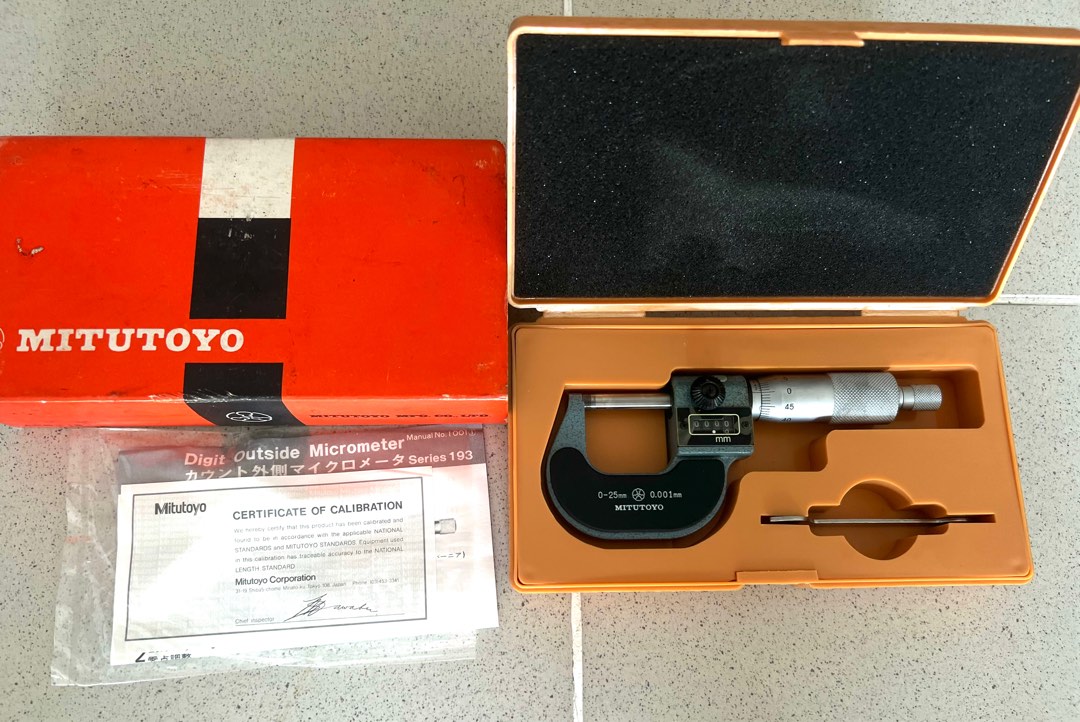 MITUTOYO Digital outside micrometer/micrometer 025mm 0.001mm 193111