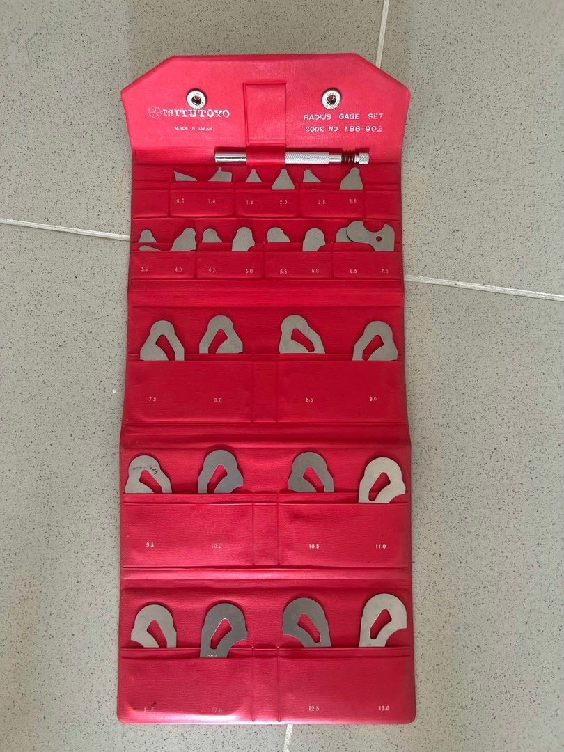 Mitutoyo Radius Gage Set 186902, Japan, Hobbies & Toys, Stationery & Craft, Other Stationery