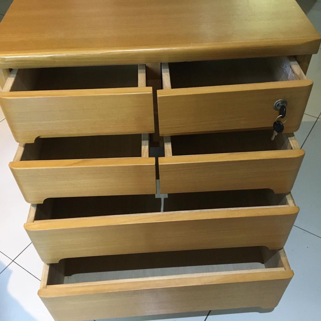 Modern Drawer Cabinet with lock JAPAN Solid Wood HEAVY DUTY on Carousell