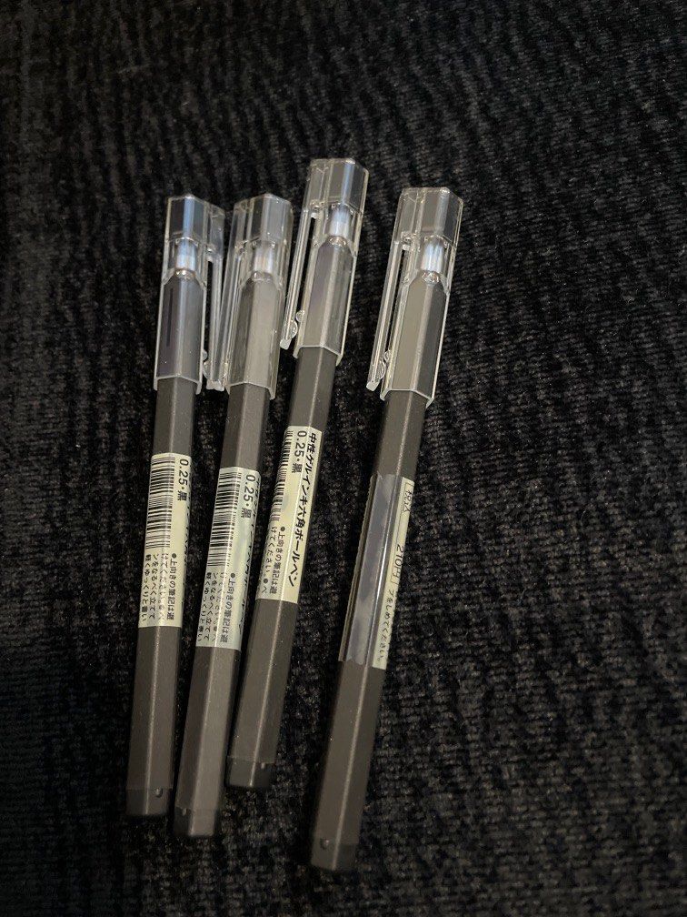 Muji Pen black, Hobbies & Toys, Stationery & Craft, Stationery & School ...