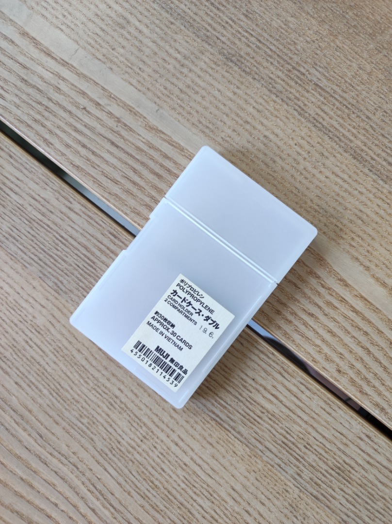 MUJI PP (POLYPROPYLENE) CARD HOLDER (2 compartments), Men's Fashion