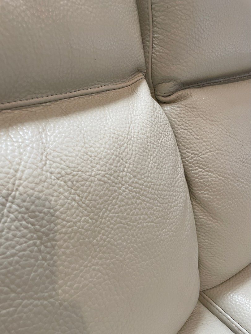 Natuzzi made in Italy leather sofa genuine, Furniture & Home Living