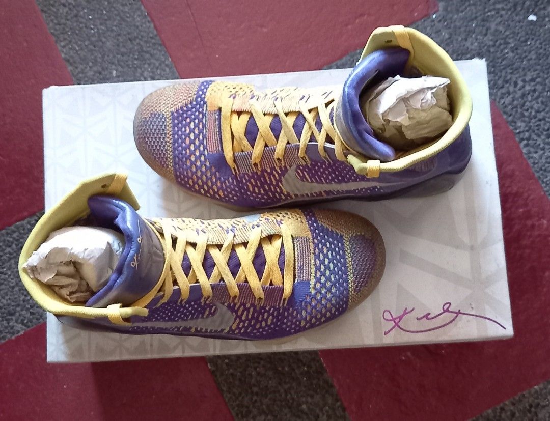 Authentic Nike Kobe 9 Elite High Team 2014 men size 10 Purple