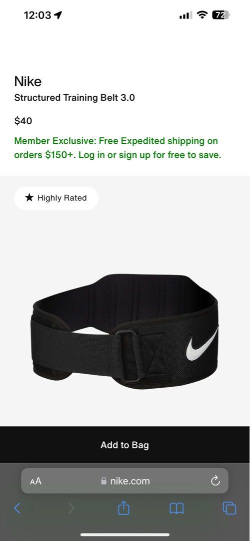 structured training belt