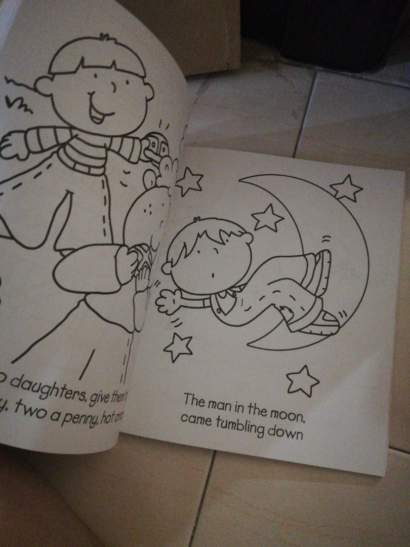 nursery rhyme colouring book, Hobbies & Toys, Books & Magazines