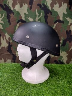Volwassenen Duitse stijl Vintage lederen halve helm Retro open motorhelm met bril Fiets Cruiser Scooter Lichtgewicht motorhelm DOT-gecertificeerd (54-61 cm