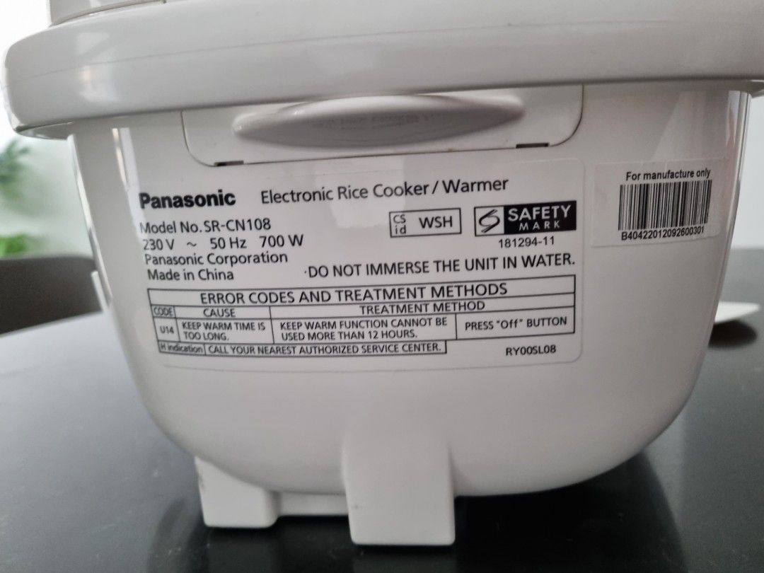 Panasonic SRCN108 Rice cooker and warmer 1 litre, TV & Home Appliances