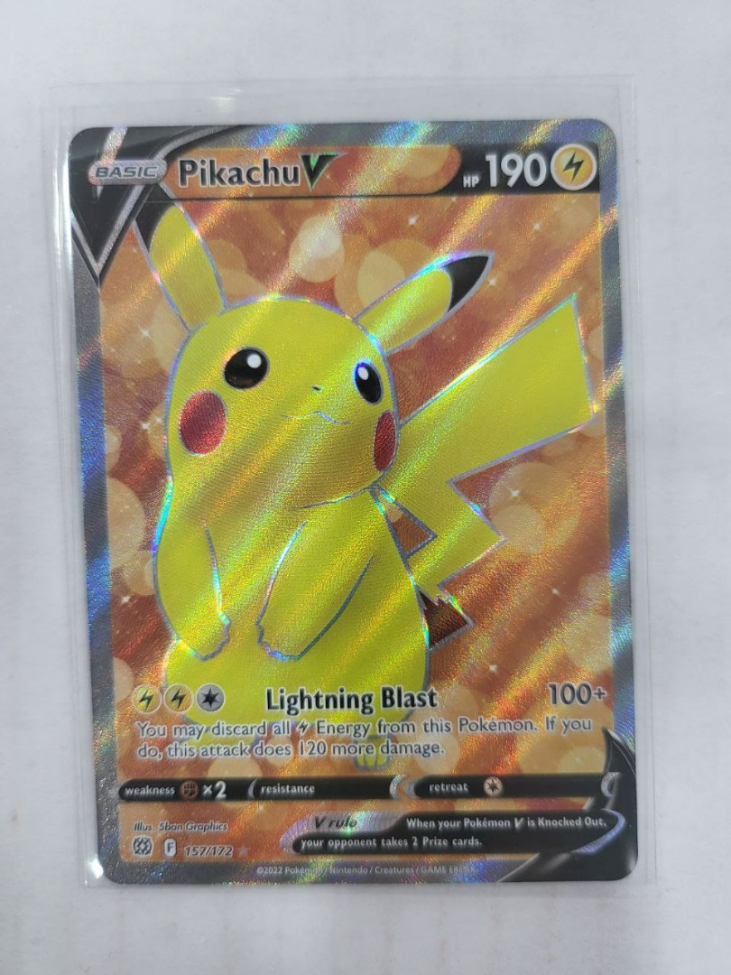 Pokemon TCG Pikachu V Full Art Ultra Rare - Sword & Shield: Brilliant ...