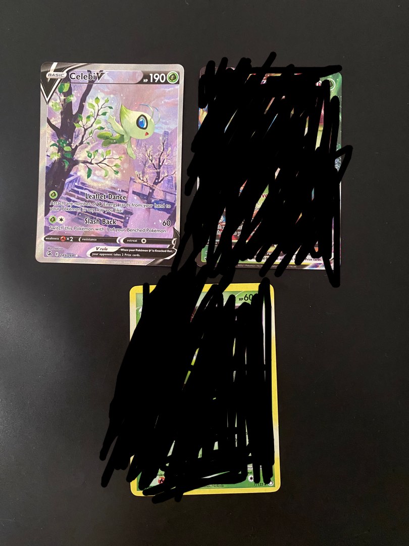 Pokemon card celebi v alt art celebi vmax mysterious treasure fusion