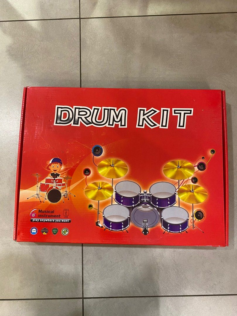 Portable Drum Kit, Hobbies & Toys, Toys & Games on Carousell