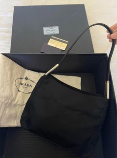 Prada tessuto spazzol shoulder bag