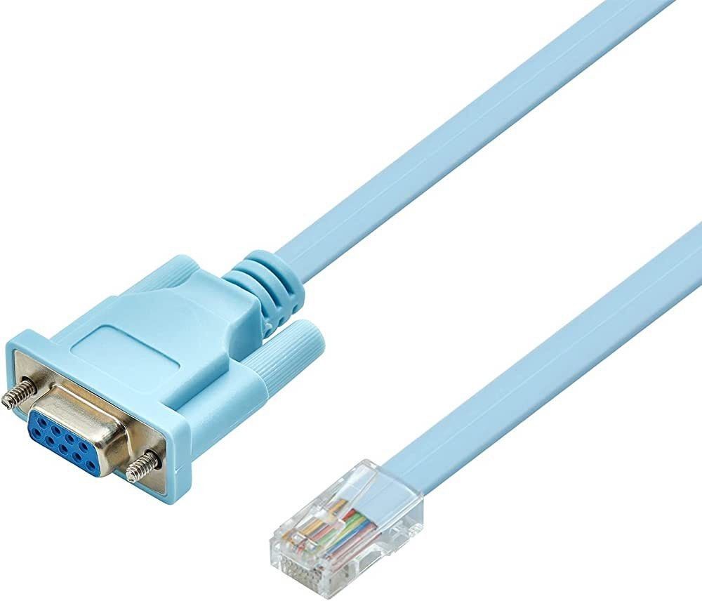 RJ45 to DB9 Console Cable, 1.8m/6ft RS232 to RJ45 Console Cables Serial