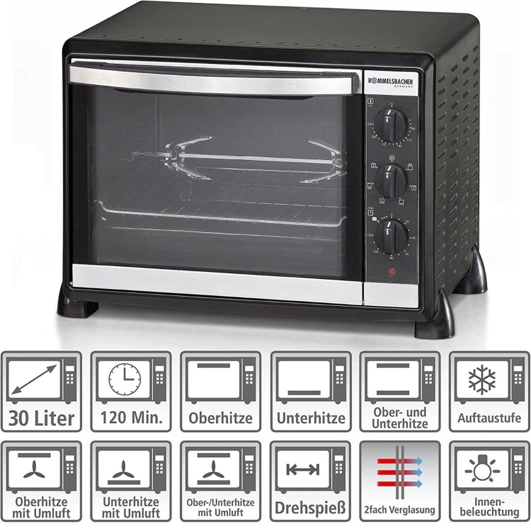 Rommelsbacher BG 1550 OVEN, TV & Home Appliances, Kitchen Appliances ...