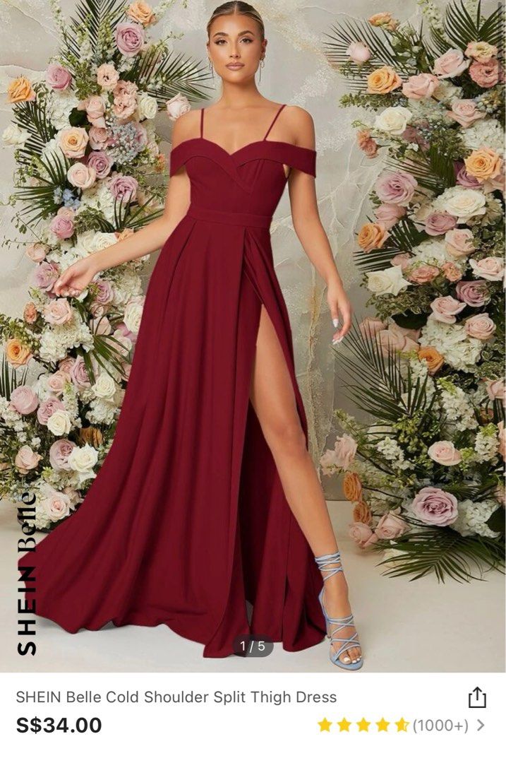 Shein dress red top