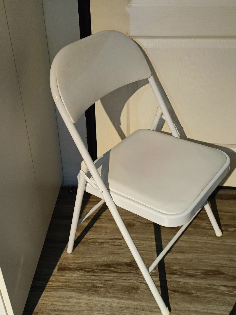 SIMPLE Folding White Chair, Furniture & Home Living, Furniture, Chairs