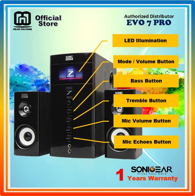 Sonic gear evo 7 pro best sale spec