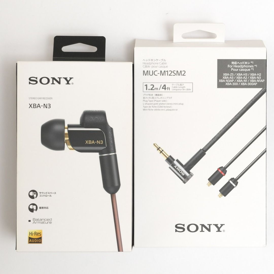 SONY XBA-N3 + MUC-M12SM2 高分辨率轉接線，附贈品（聽筒、外殼）狀況