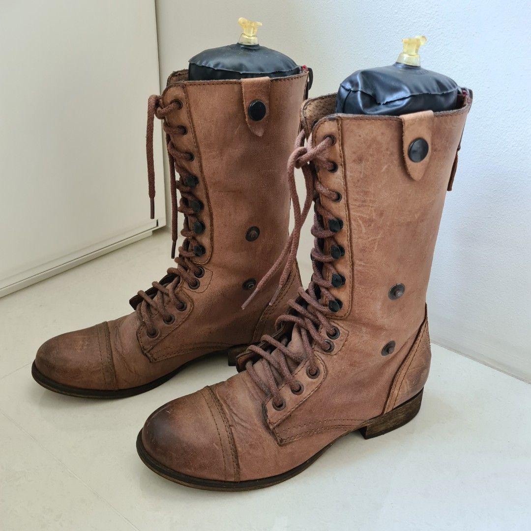 Steve madden shop combat boots brown