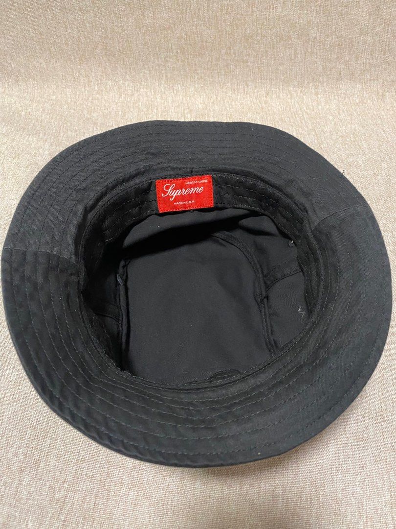 帽子 19SS/Supreme Pocket Crusher Hat SS19 Supreme Zip Twill crusher Size M/L Black Pocket bucket