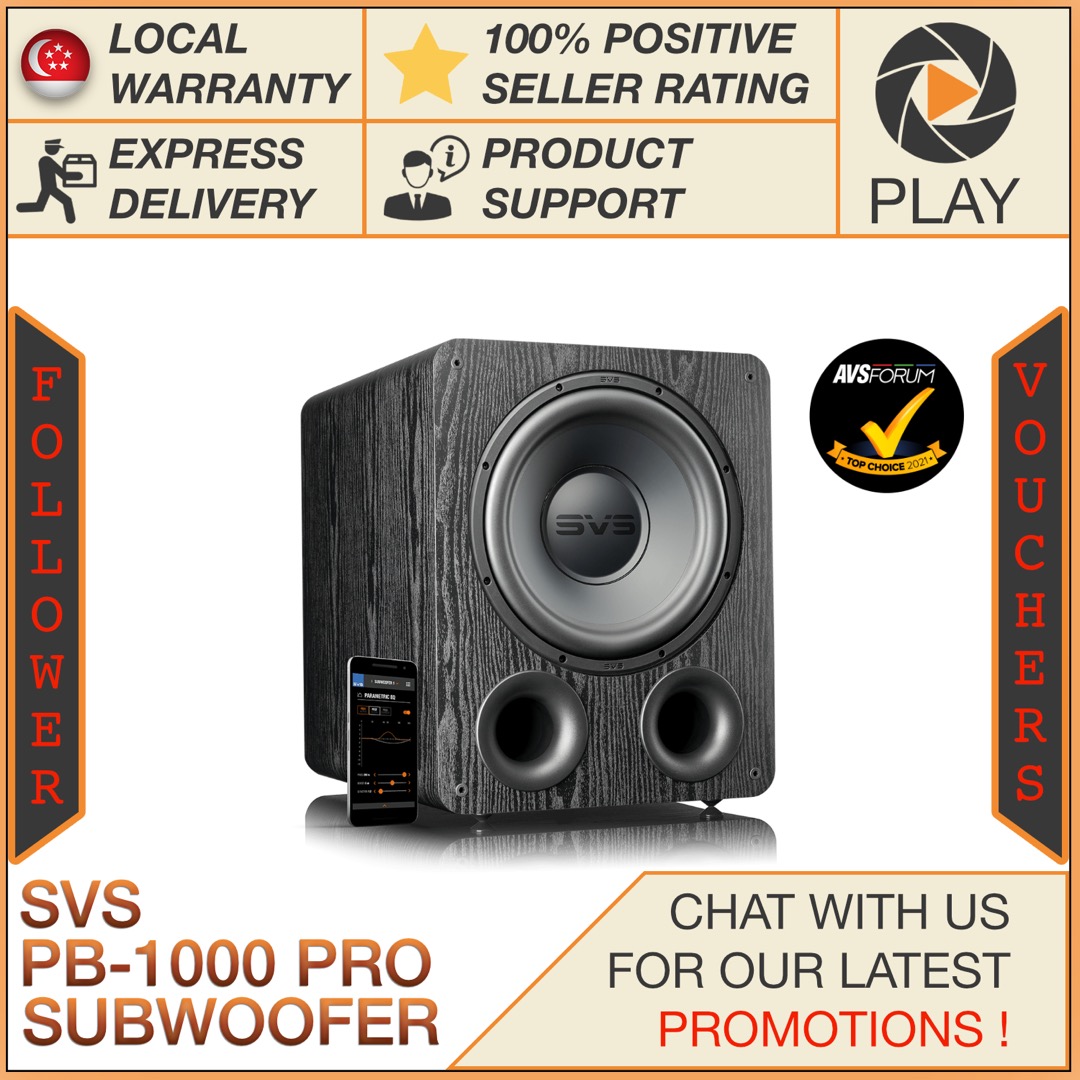 SVS PB1000 PRO Active Subwoofer ( PB-1000 PRO), Audio, Soundbars ...