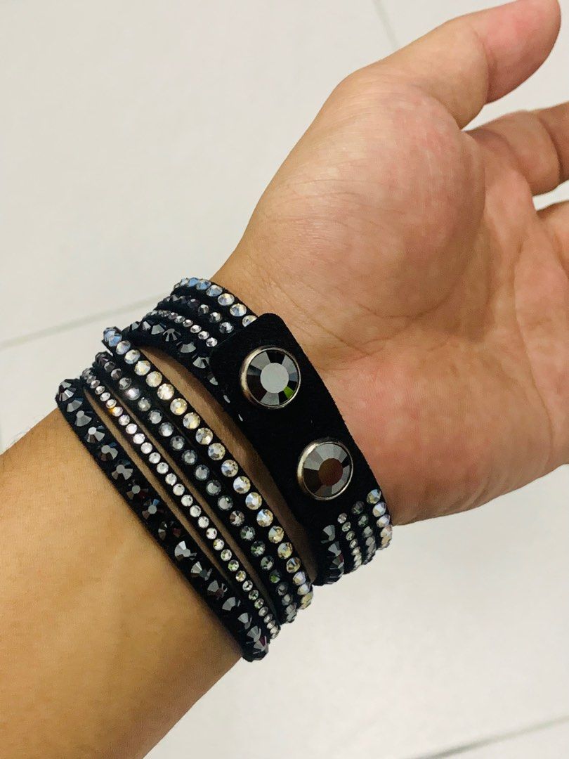 Swarovski Stardust Fuchsia Double Bracelet 5102547-S- Small 5102547-S-S -  Jewelry - Jomashop