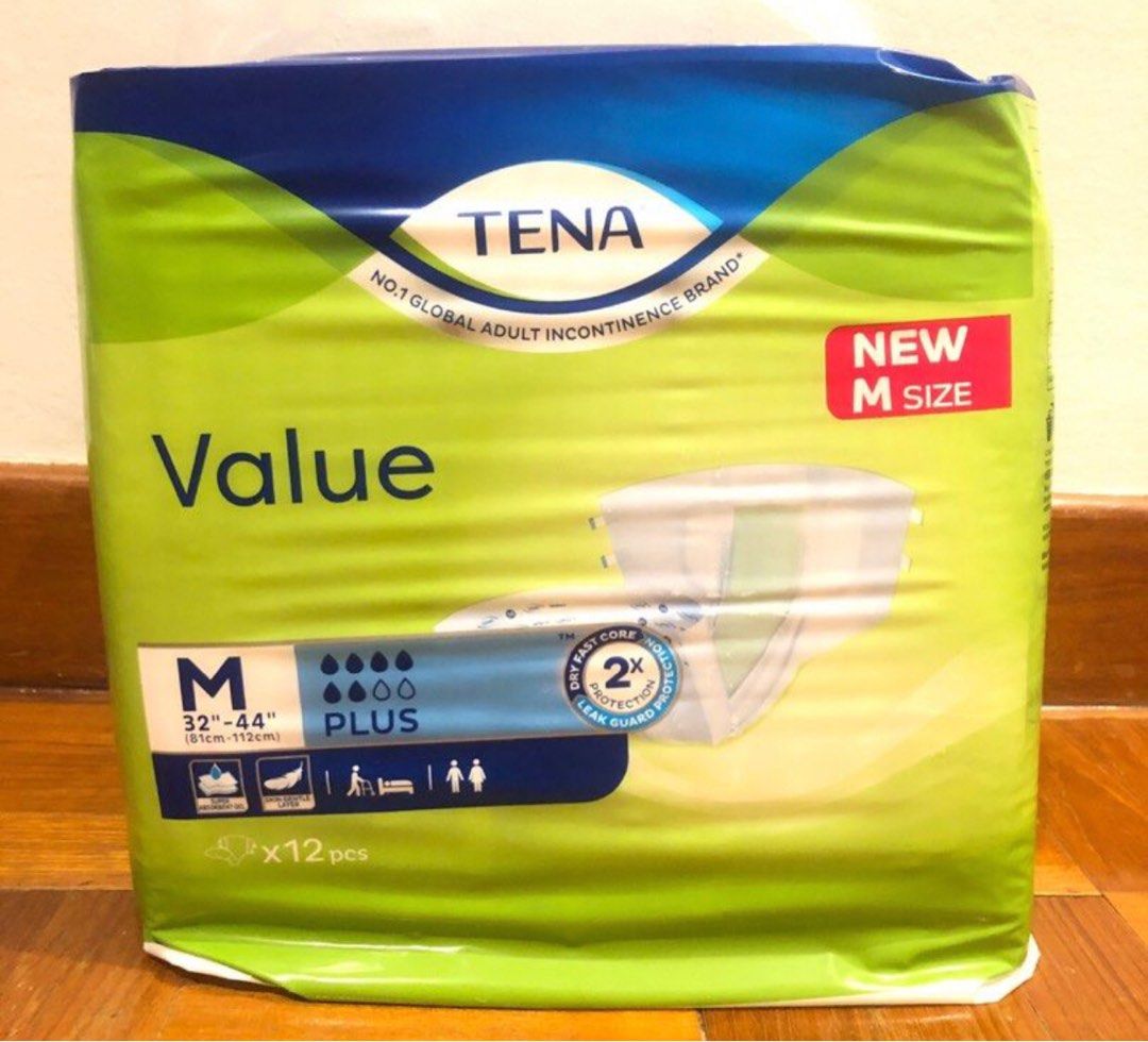 Tena Value M (12pc per pack), Health & Nutrition, Assistive ...