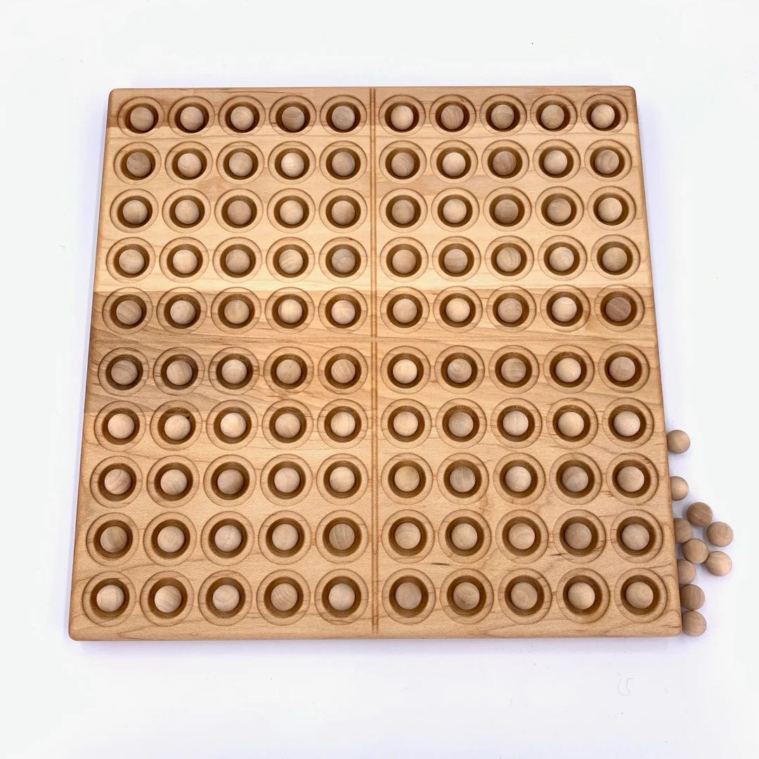 Treasure By Jennifer Bundle Maple Wood Hundred Frame, 50 Blank Coins