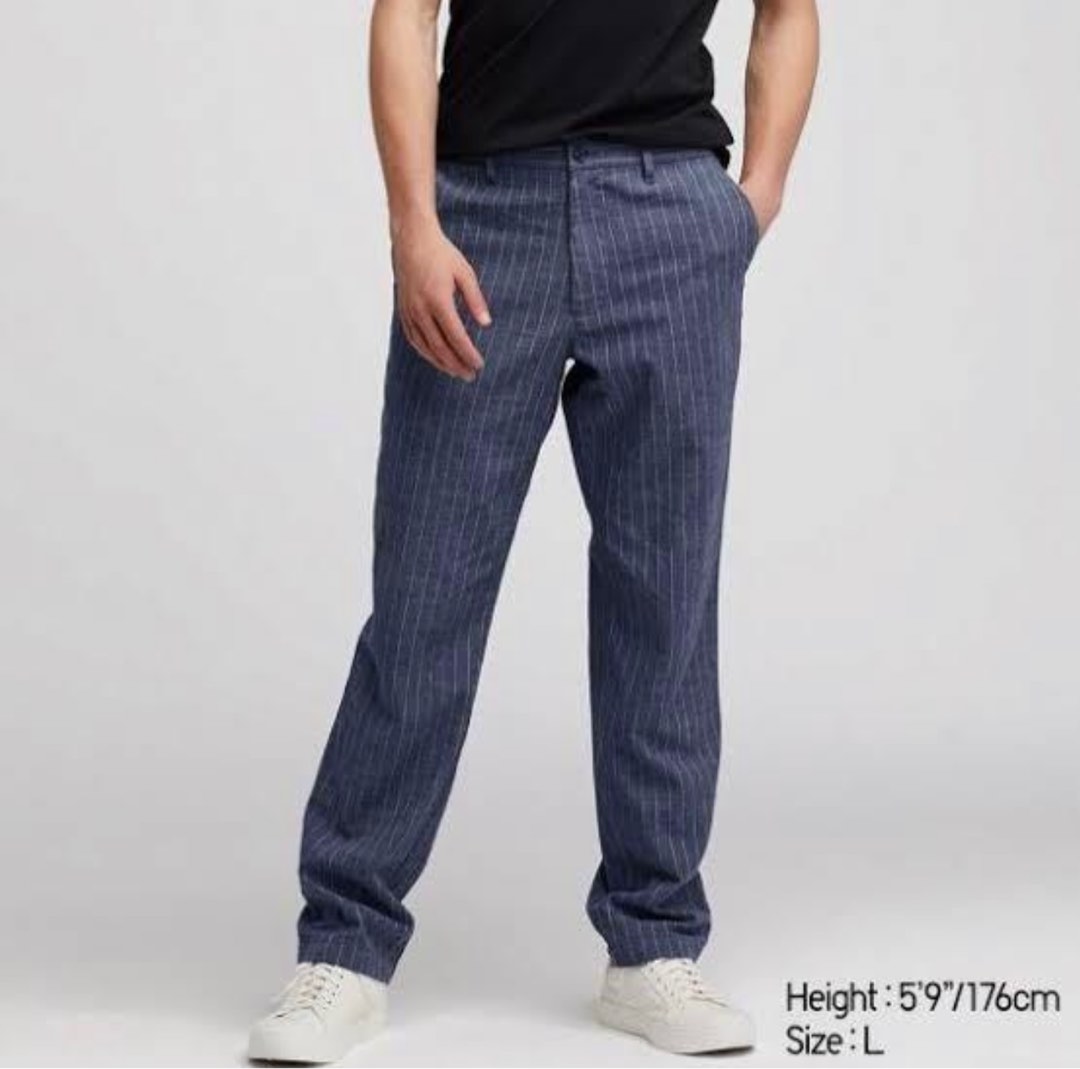 UNIQLO MEN cotton relax pants, Men's Fashion, Bottoms, Trousers on