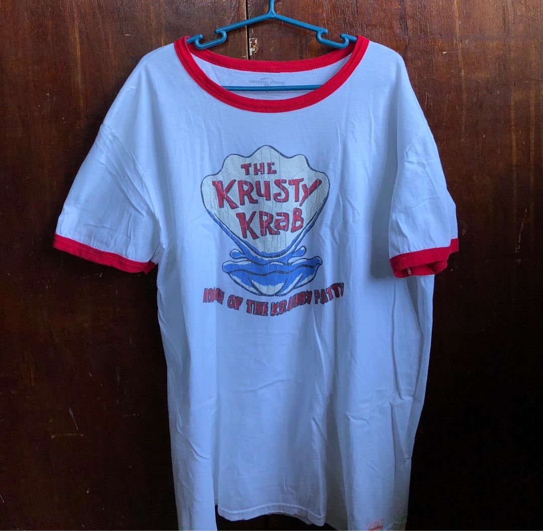 universal studios krusty krab shirt (Category: Tshirts & Polo Shirts ) located in Manila. Submitted by clovesu (Listing ID 1230208210, Image 1). Description: still in a very good condition as u can see in the picture cracked print is a part of it.