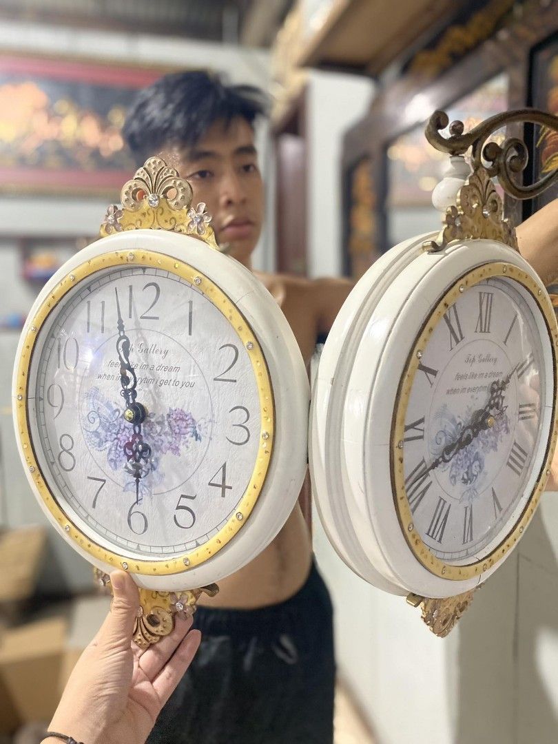 Vintage Hanging Clock on Carousell