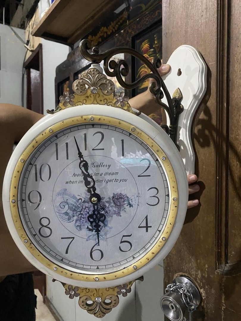 Vintage Hanging Clock on Carousell