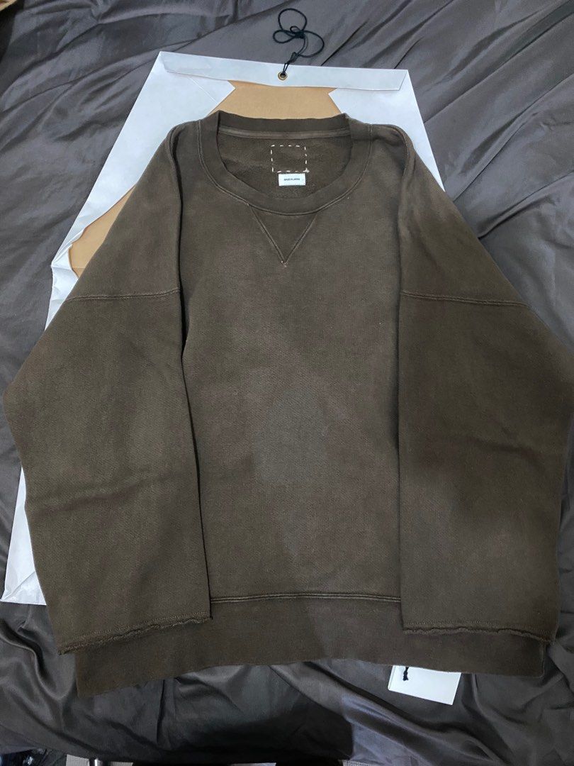 Visvim jumbo sb sweat 3/4 mud dyed size 2, 名牌, 服裝- Carousell