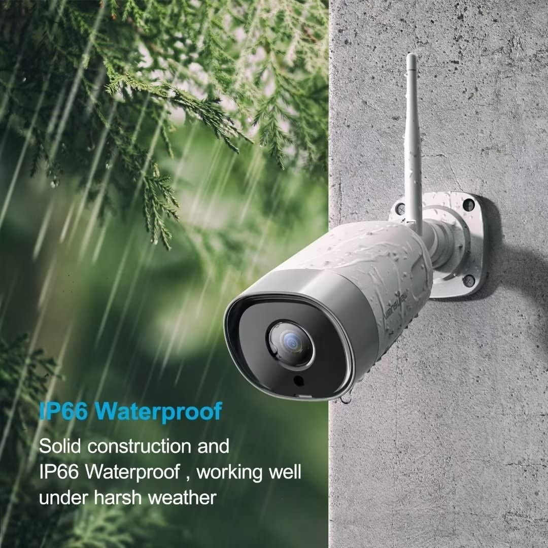  wansview Outdoor Security Camera, 1080P Wireless WiFi Home  Surveillance Waterproof Camera with Night Vision, Motion Detection, Remote  Access, Compatible with Alexa-W4, White : Electronics