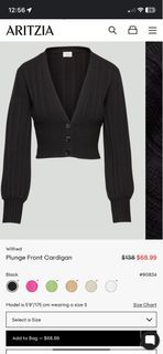 Wilfred plunge cardigan size xs