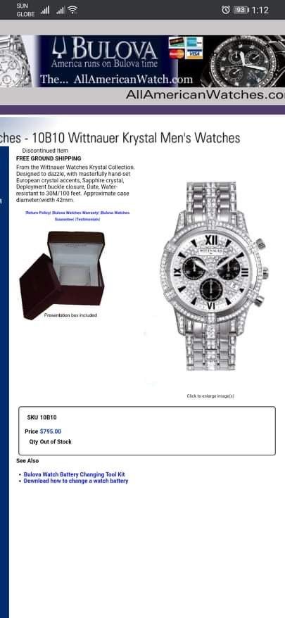 Wittnauer Men s 10B10 Krystal Collection Genuine Swarovski Crystal Accented Watch