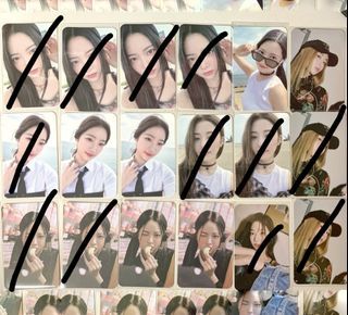 WTS Weverse lessarafim chaewon eunchae kazuha yunjin pcs photo cards QR code
