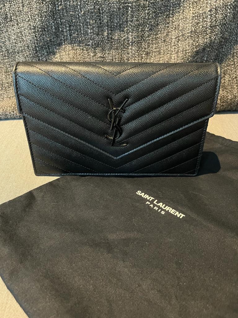 YSL Wallet on Chain, Luxury, Bags & Wallets on Carousell