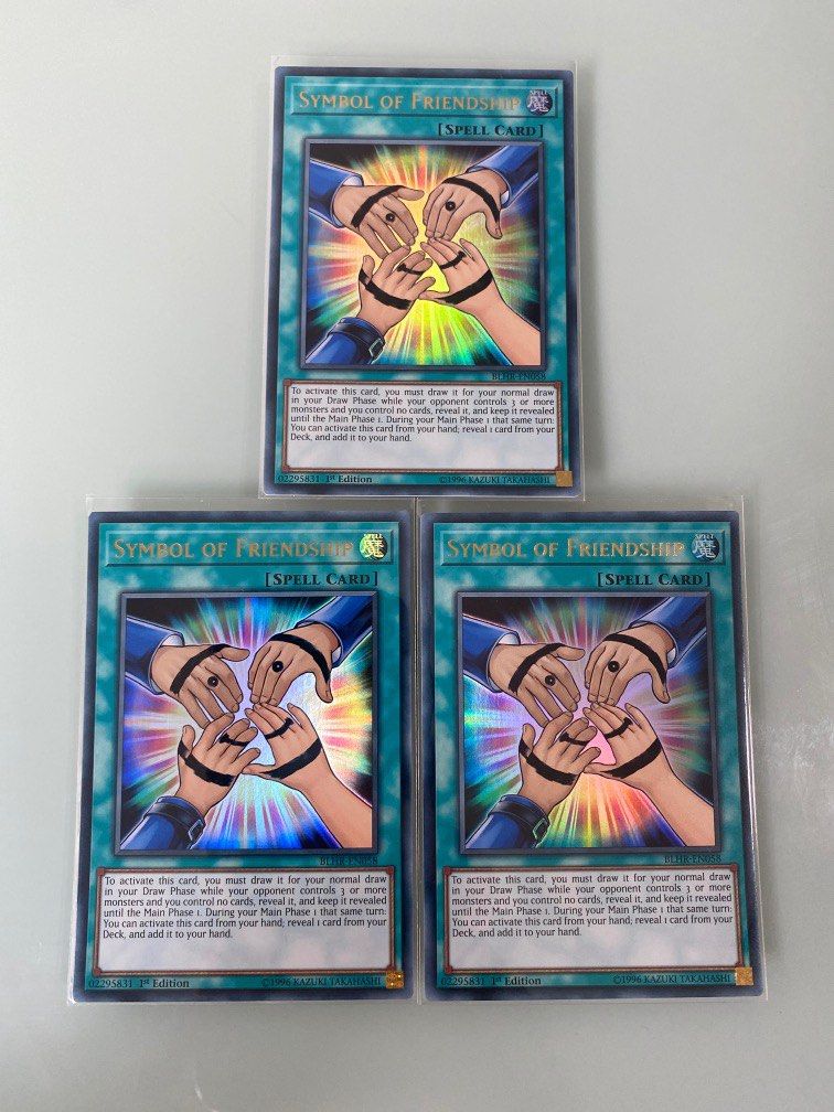 Yugioh Symbol of Friendship - BLHR-EN058 - Ultra Rare 1st Edition, Hobbies  & Toys, Toys & Games on Carousell