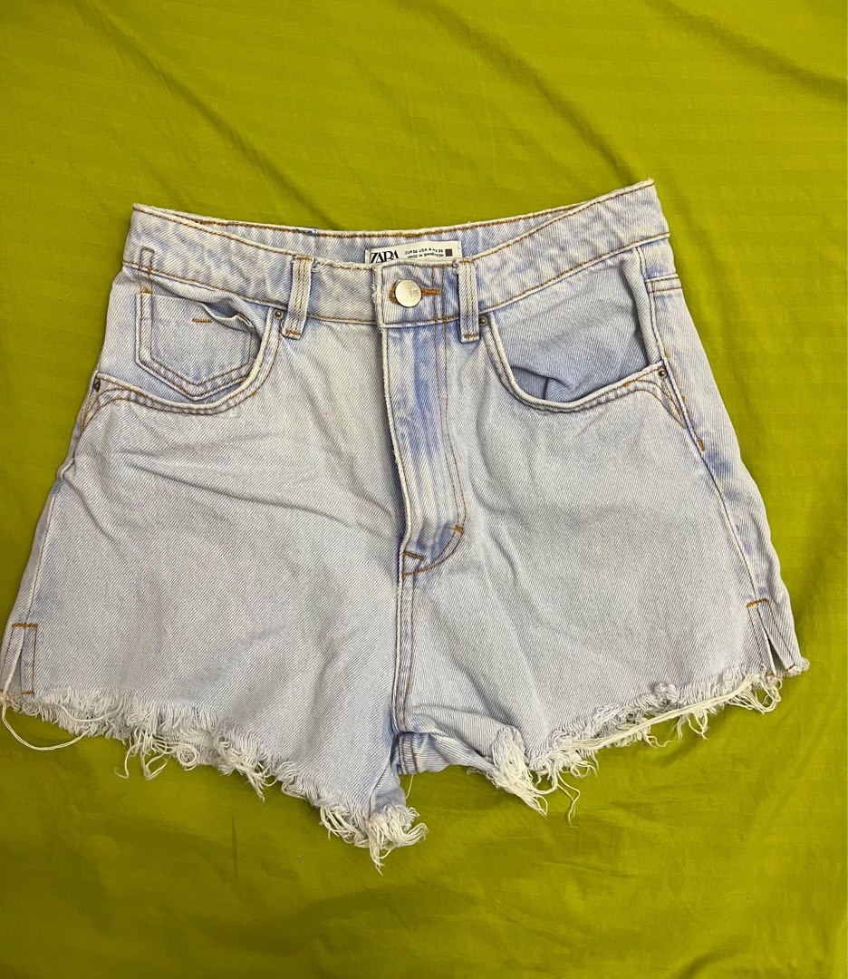 Zara Denim Shorts, Women's Fashion, Bottoms, Shorts on Carousell