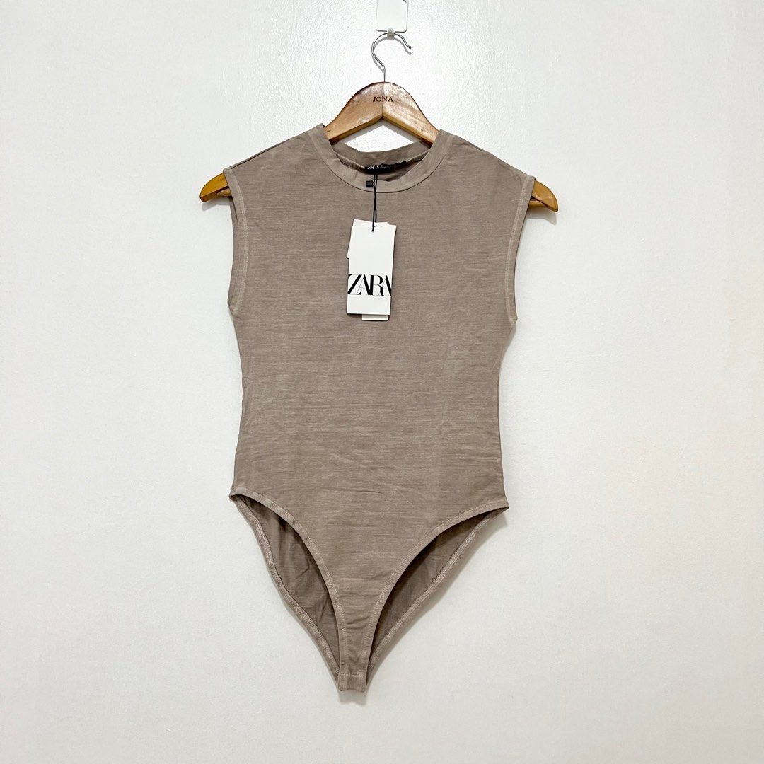 Zara Faded Bodysuit, Women's Fashion, Tops, Others Tops on Carousell