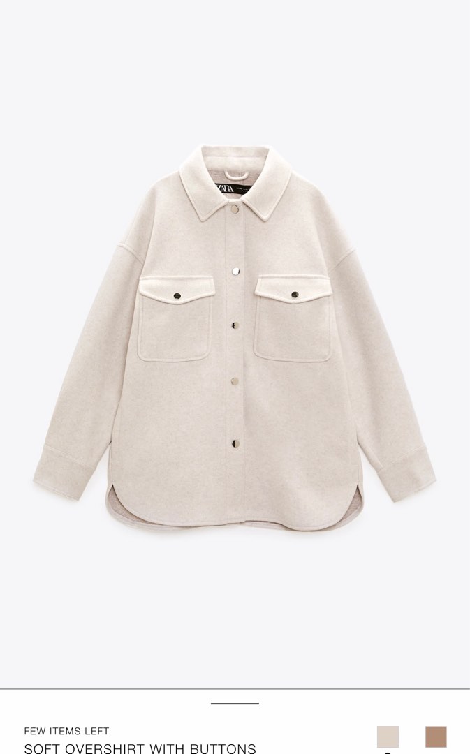 Zara soft overshirt with buttons Clearance