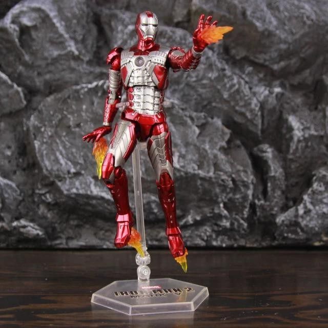 ZD Toys Iron Man MK5 Action Figure - 1/10 Scale 7 Inch Suitcase Armor Collectible From Iron Man 2