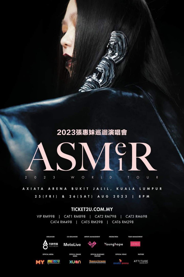Amei Concert 2023 ASMeiR 2023 World Tour Malaysia 25 August, Tickets