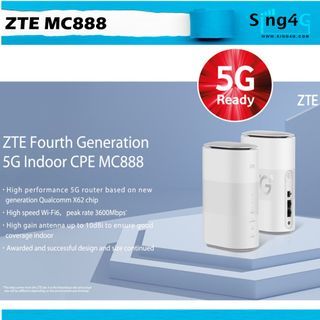 ZTE MC888 (5G 2.7Gbps 2LAN 1TEL 64WIFI) X62 NSA SA 5GNR CA