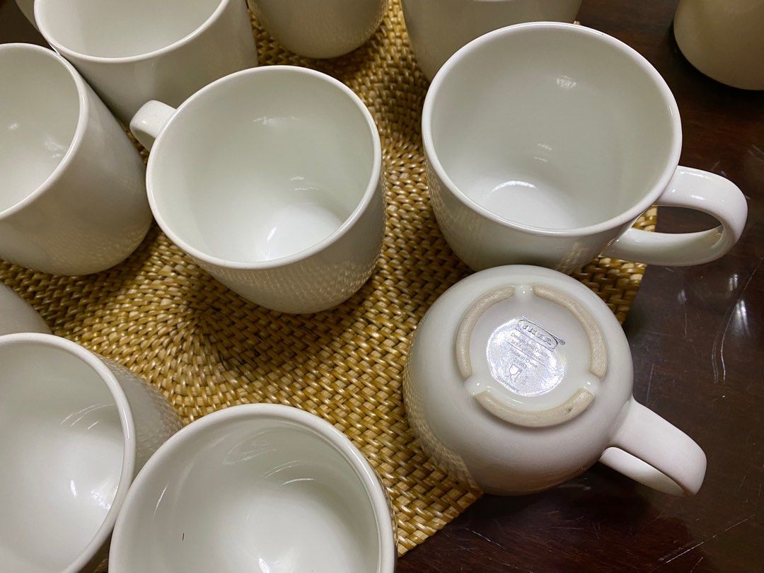 10 white IKEA cups, Furniture & Home Living, Kitchenware & Tableware