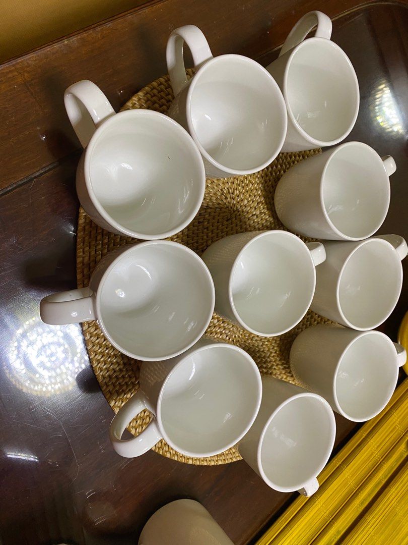 10 white IKEA cups, Furniture & Home Living, Kitchenware & Tableware